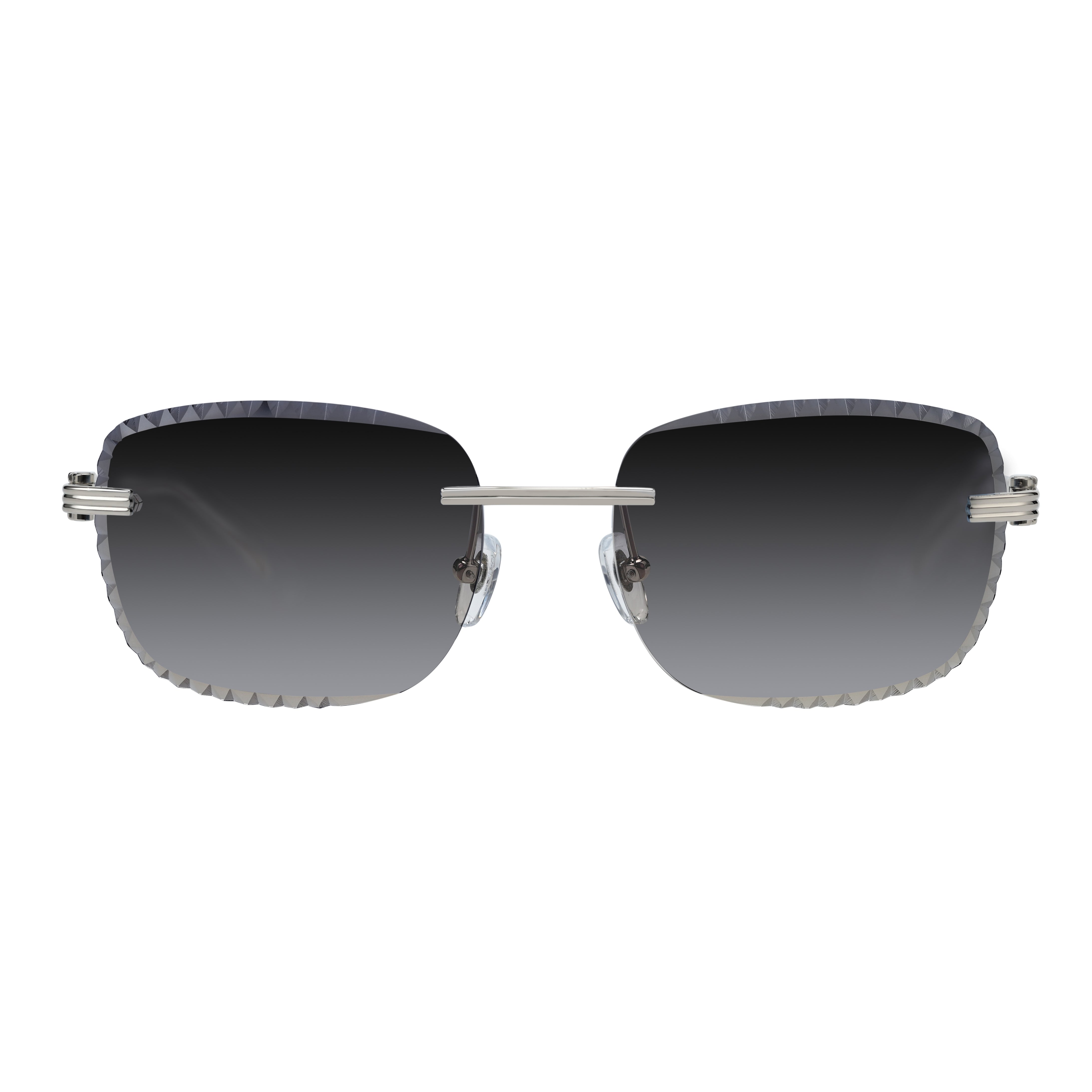 Women's Eyewear Premium Diamond Cut Silver Black