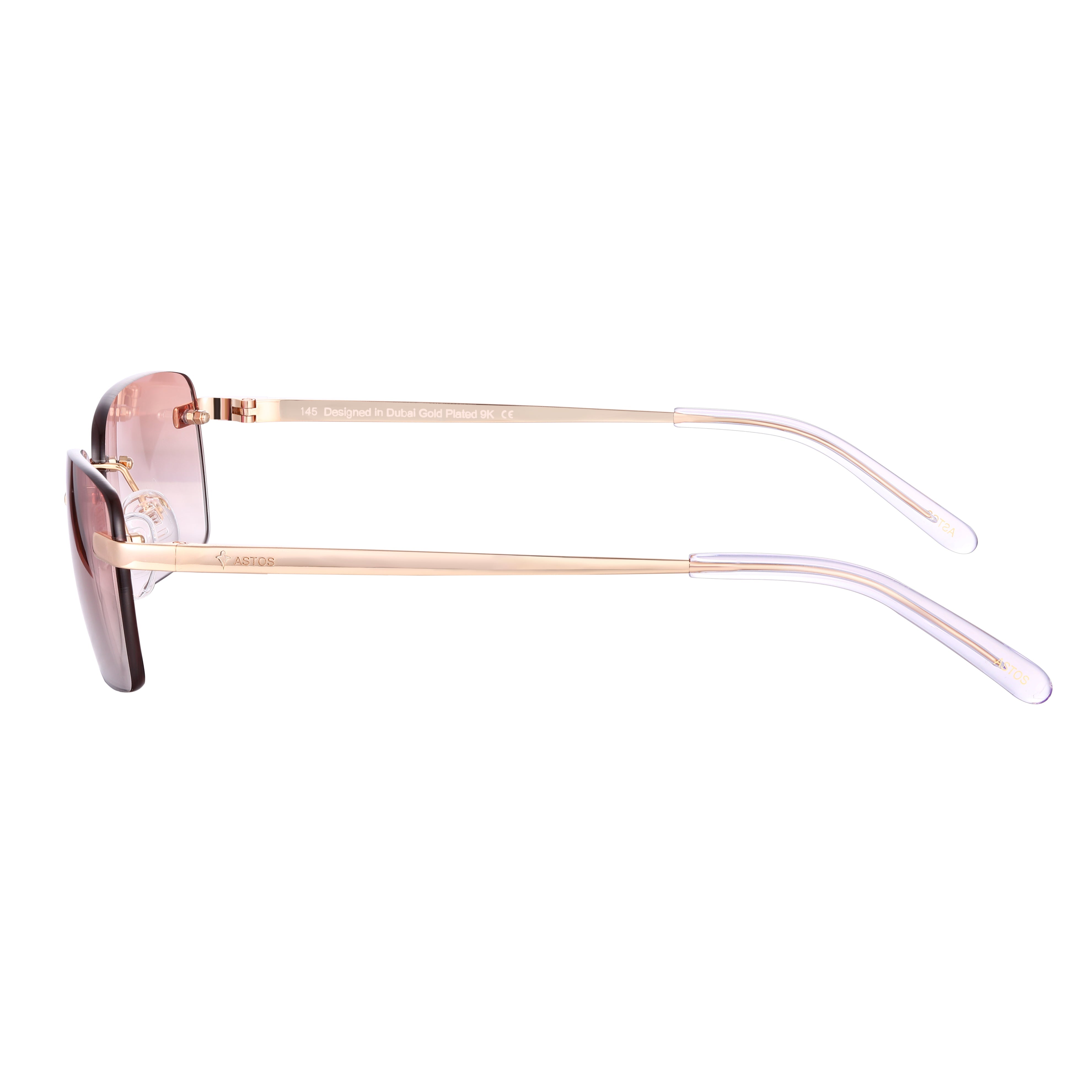 Women's Eyewear Brown gradient | 9K Gold plated