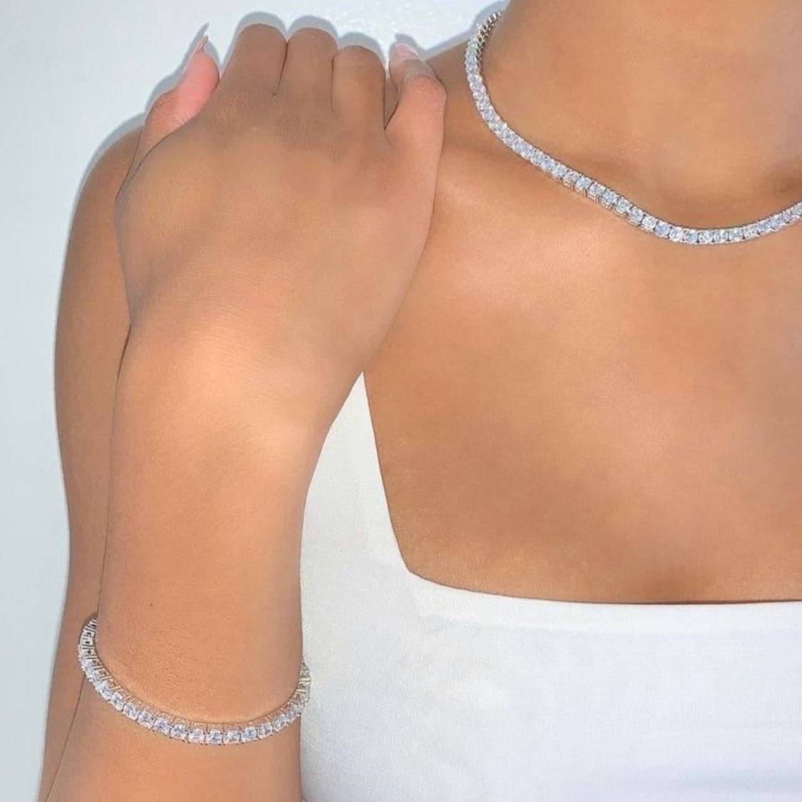 Women's Tennis Chain - White Gold